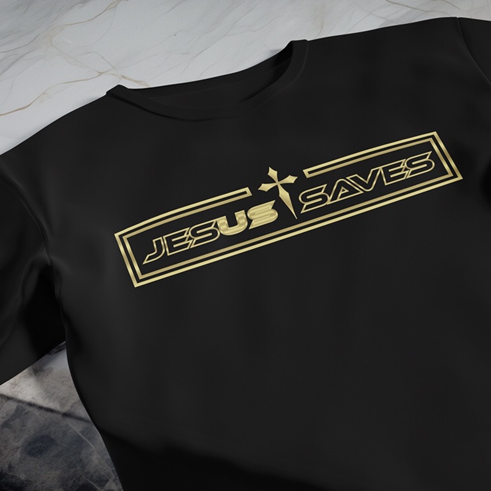 Men’s Shirt Jesus Saves Us Christian Faith T-Shirt View 2